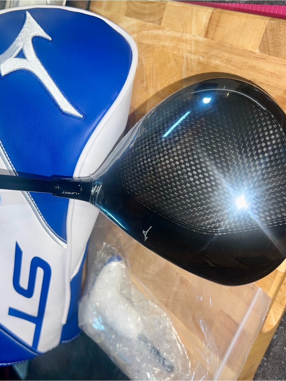New left hand Mizuno ST 230  9.5*/golf club driver stiff shaft head cover & tool